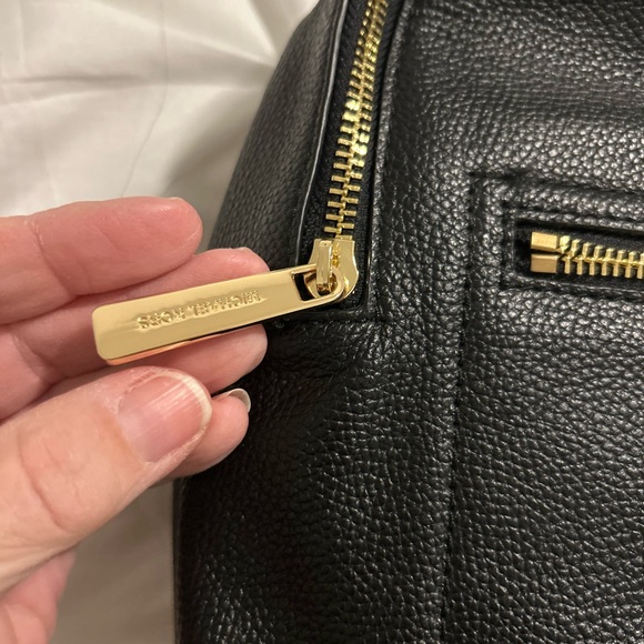 Michael Kors Jesse medium Black Backpack with Gold Accents - Picture 7 of 14